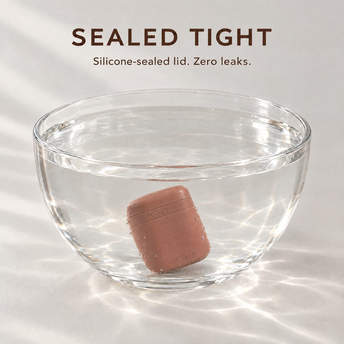 Sealed capsule underwater