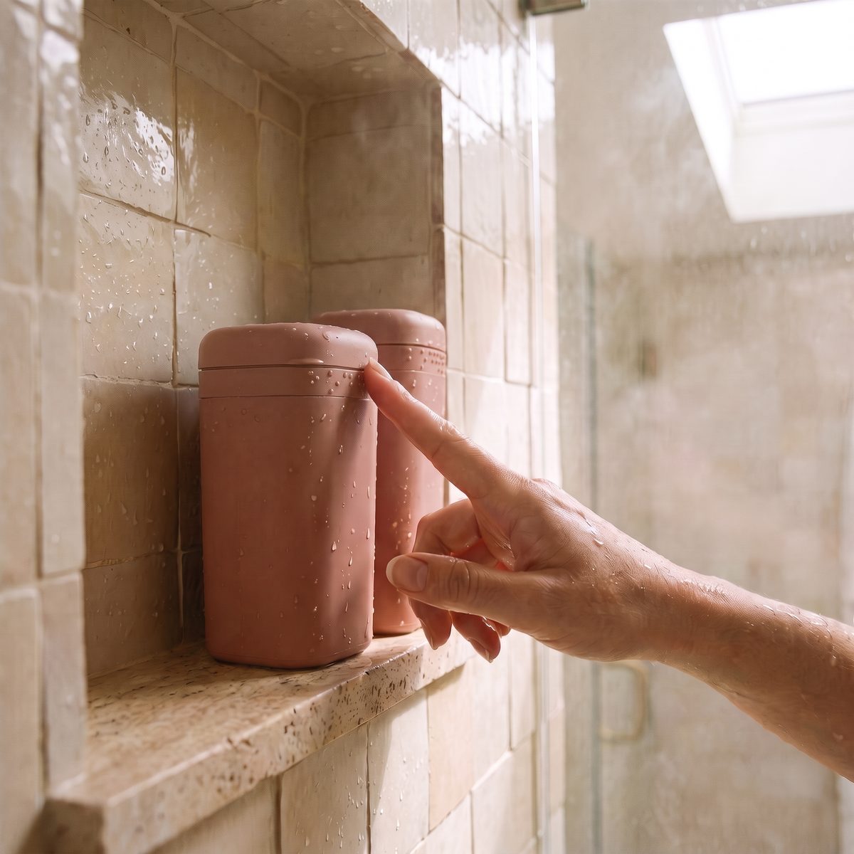 In the shower