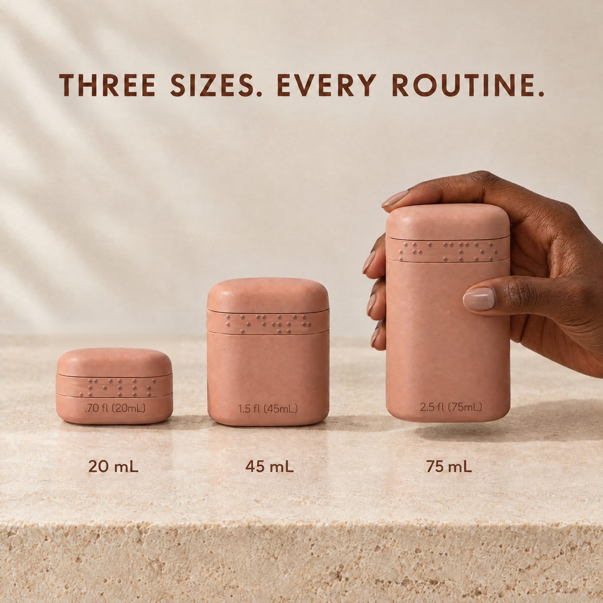 Three capsule sizes
