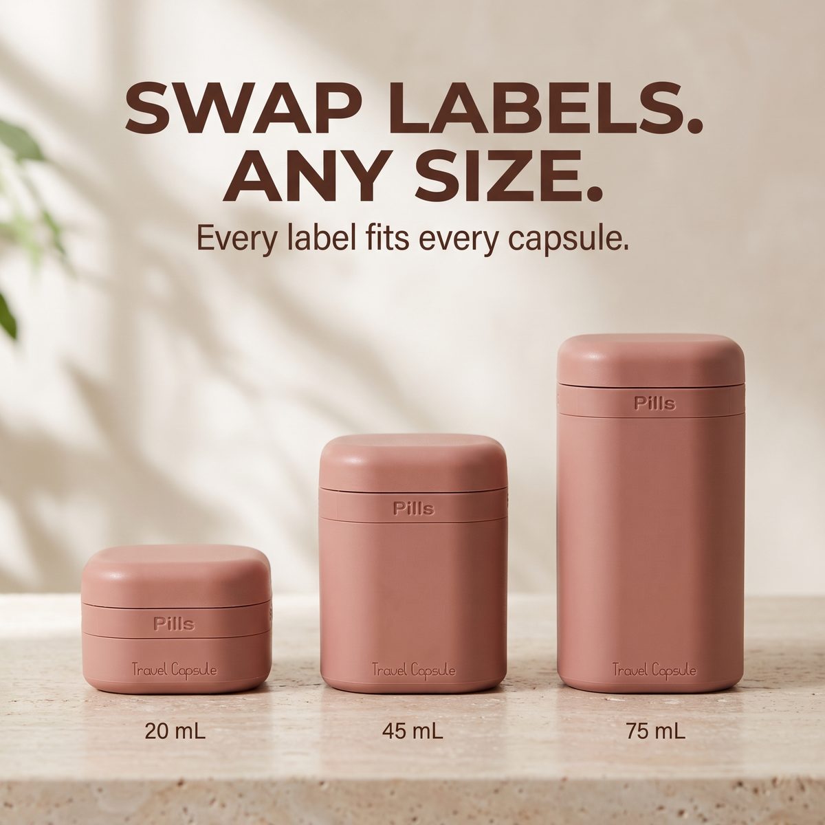 Same label on three sizes